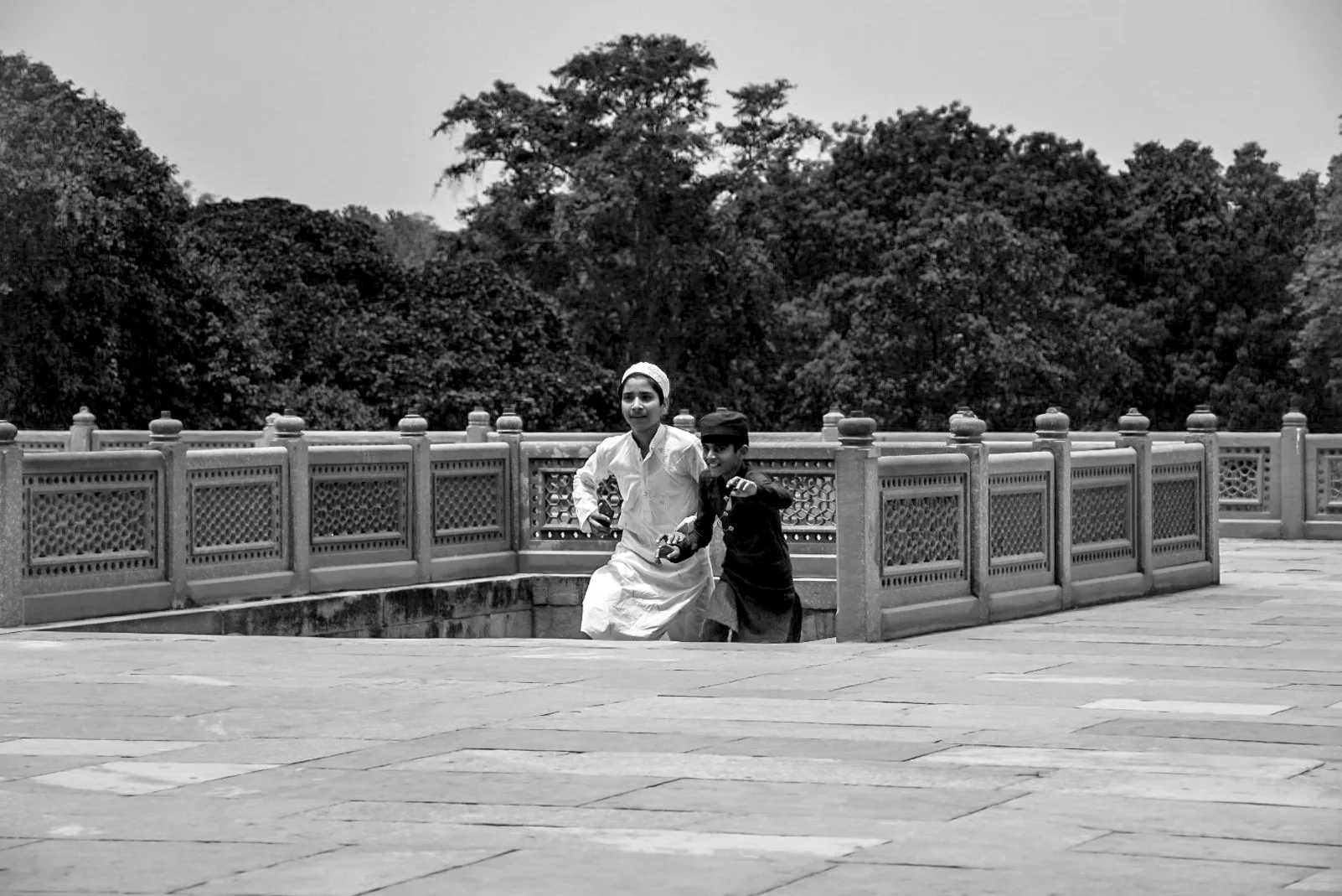 At the parapet
