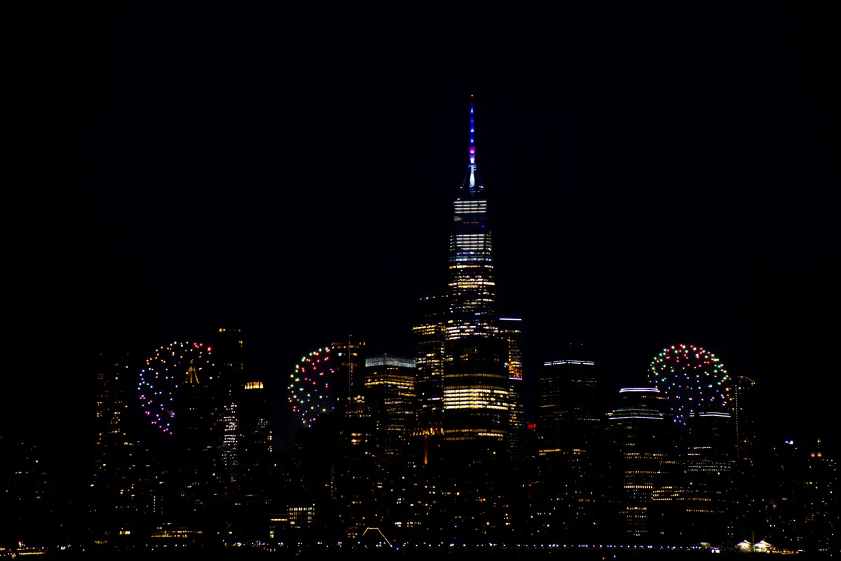 One World Trade, after dark
