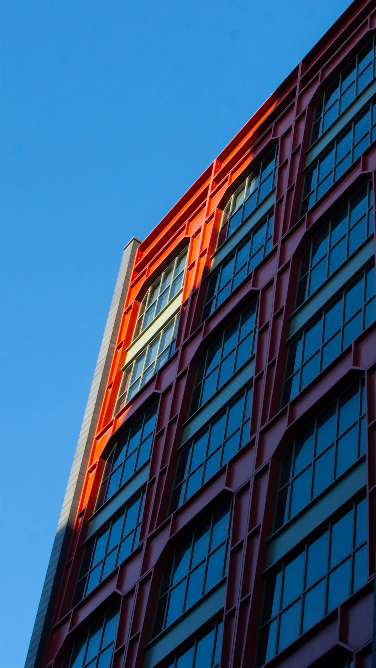 Sunset in the glass